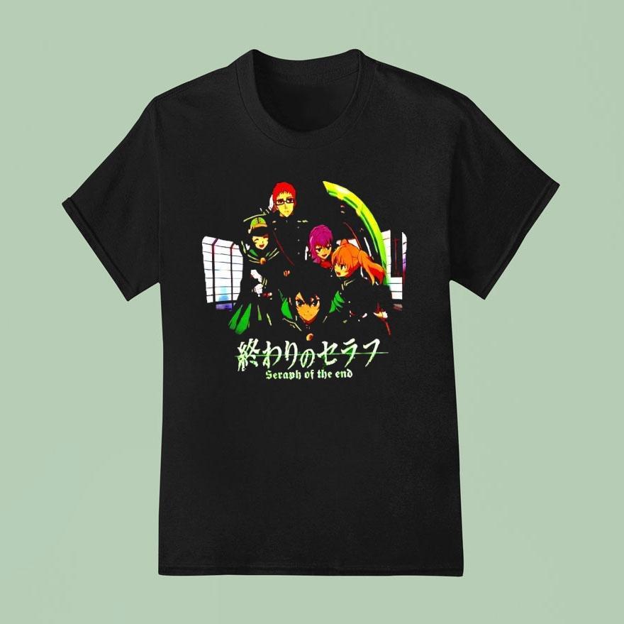 Seraph Of The End Yuichiro Hyakuya Mikaela Hyakuya Shinoa Hiragi Yoichi Saotome Mitsuba Sangu Shirt