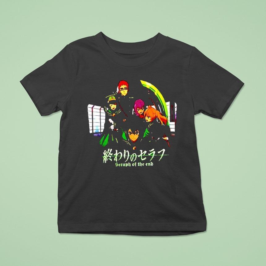 Seraph Of The End Yuichiro Hyakuya Mikaela Hyakuya Shinoa Hiragi Yoichi Saotome Mitsuba Sangu Shirt