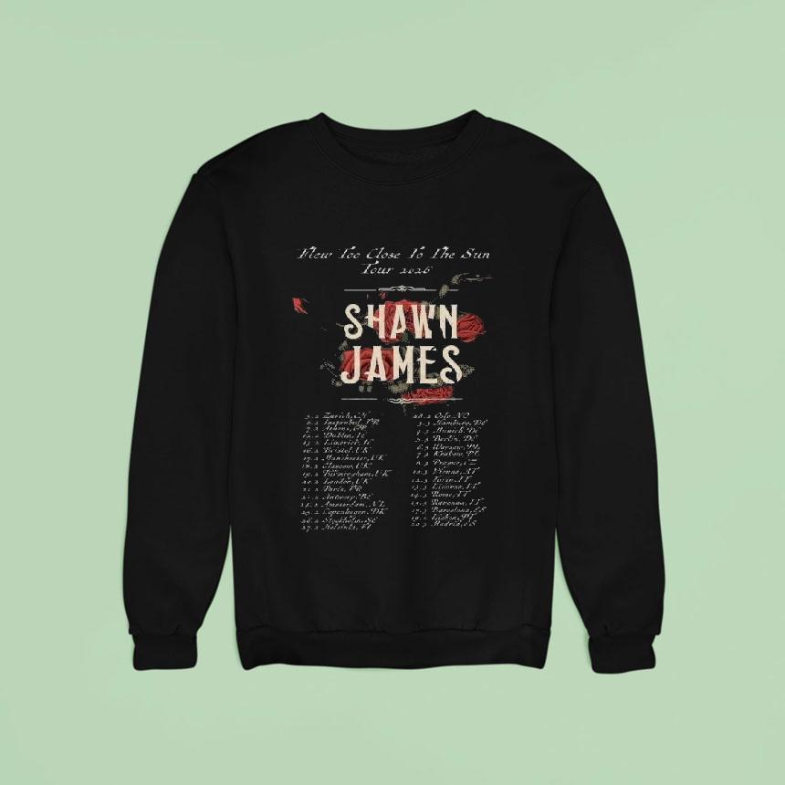 Shawn James 2026 Flew Too Close To The Sun Tour Shirt Shawn James 2026 Flew Too Close To The Sun Tour Shirt