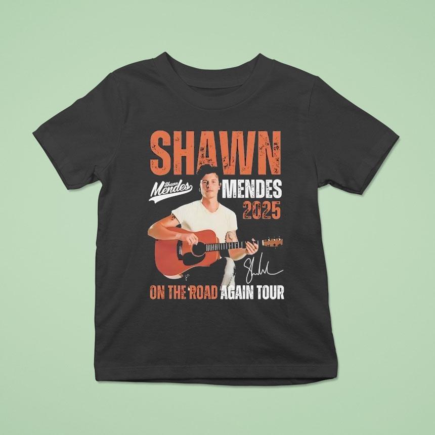 Shawn Mendes On The Road Again Tour 2025 Signature Shirt