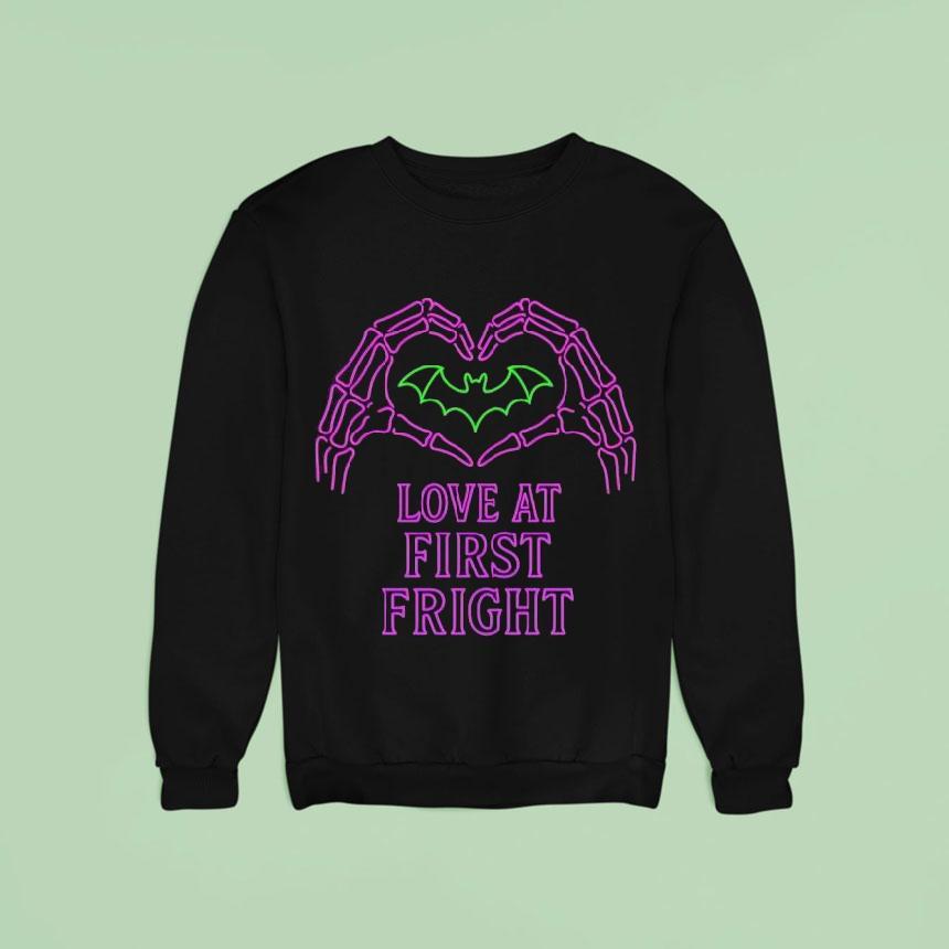 Skeleton Hand X Bat Love At First Fright Shirt Skeleton Hand X Bat Love At First Fright Shirt