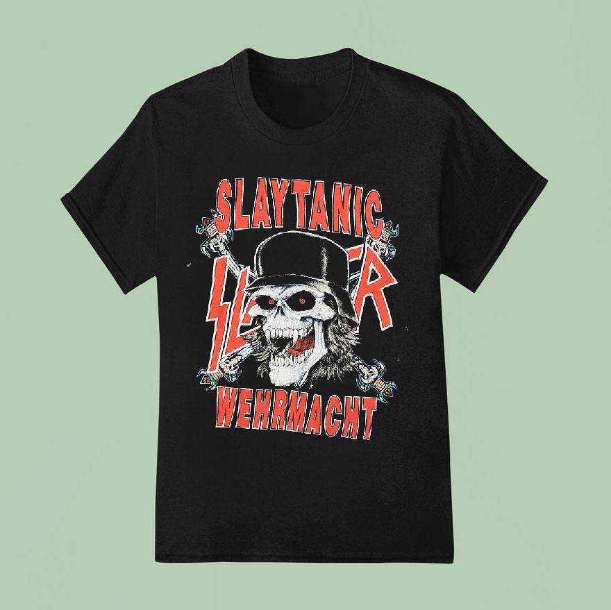 Slayer Slaytanic Wehrmacht Metal Band Retro Shirt
