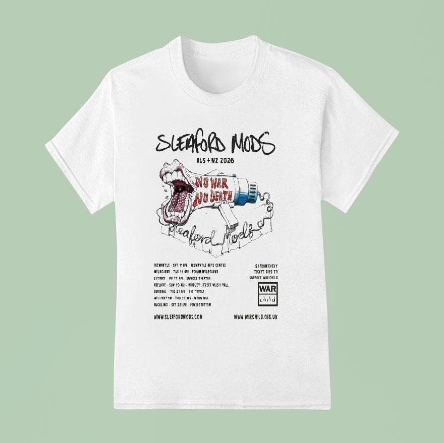 Sleaford Mods Tour Australia New Zealand 2026 Dates Shirt