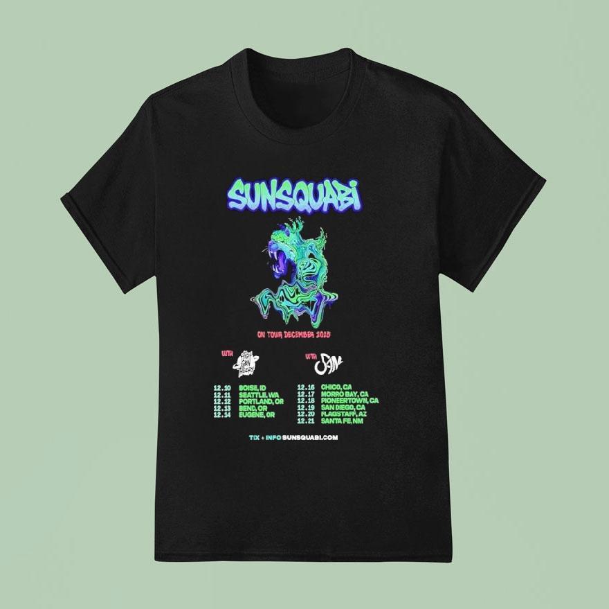 Sunsquabi On Tour December 2025 Shirt