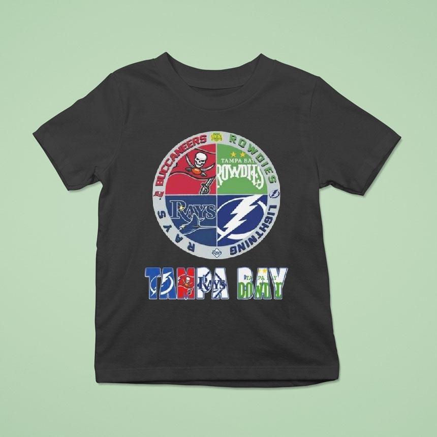 Tampa Bay City Sports Buccaneers Rowdies Lightning And Rays Logo 2025 Shirt