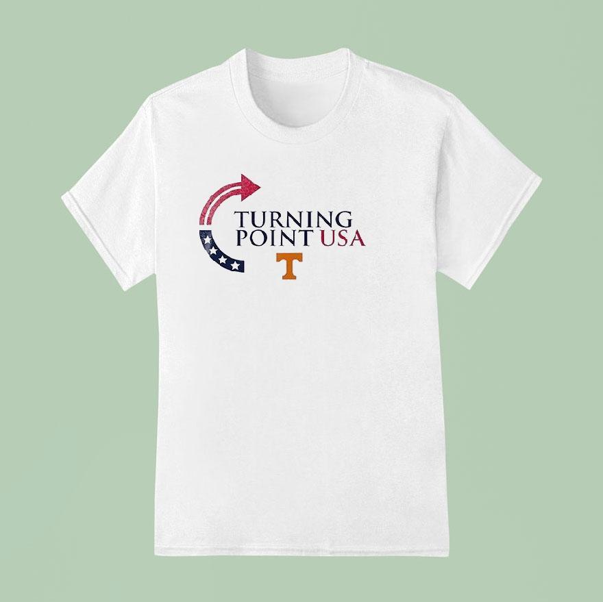 Tennessee Volunrs The University Of Tennessee X Turning Point Usa Logo Shirt