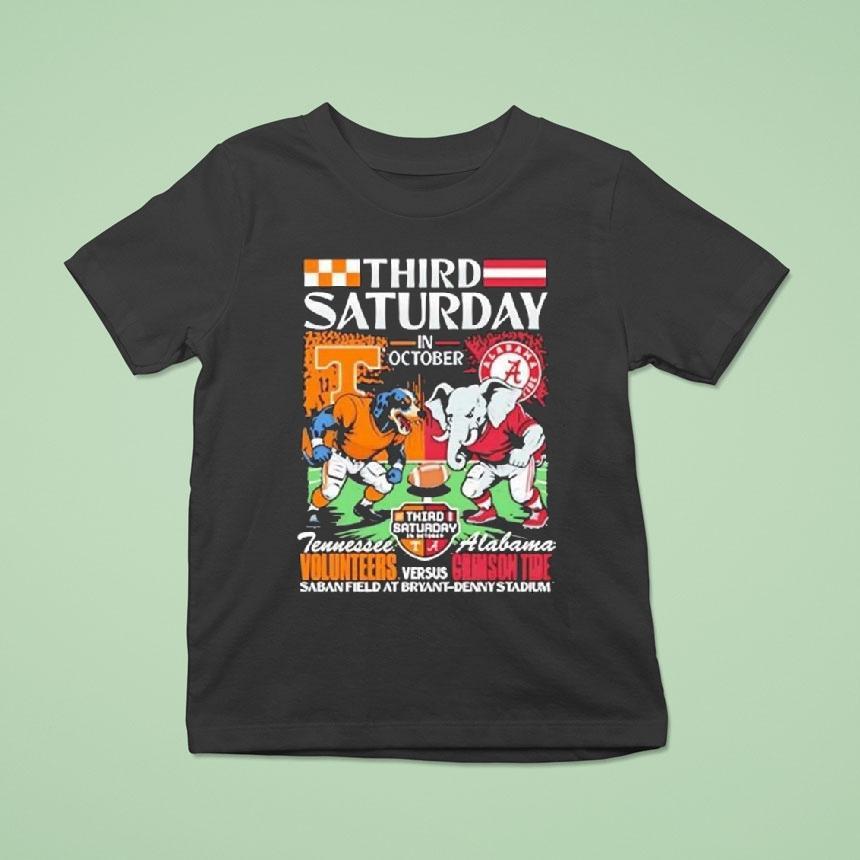 Tennessee Volunrs Vs Alabama Crimson Tide Third Saturday In October Mascot 2025 Shirt