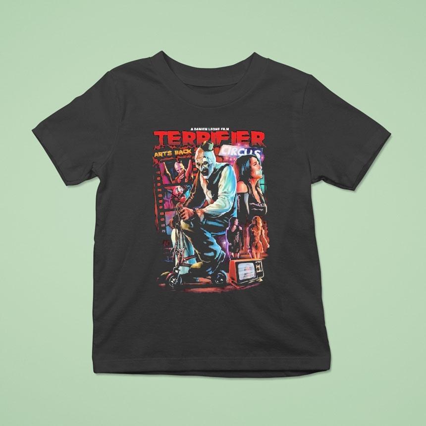 Terrifier Joy Ride Art’s Back Circus Shirt