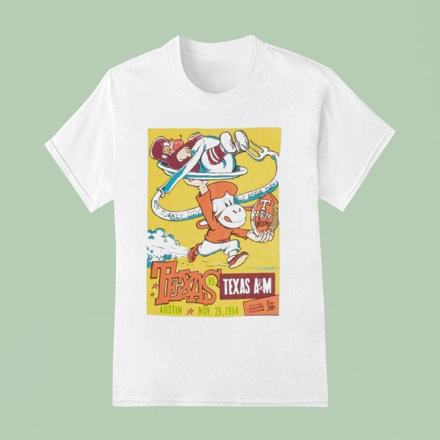 Texas Longhorns Not Turkey Day But Aggie Day On A Plate Shirt