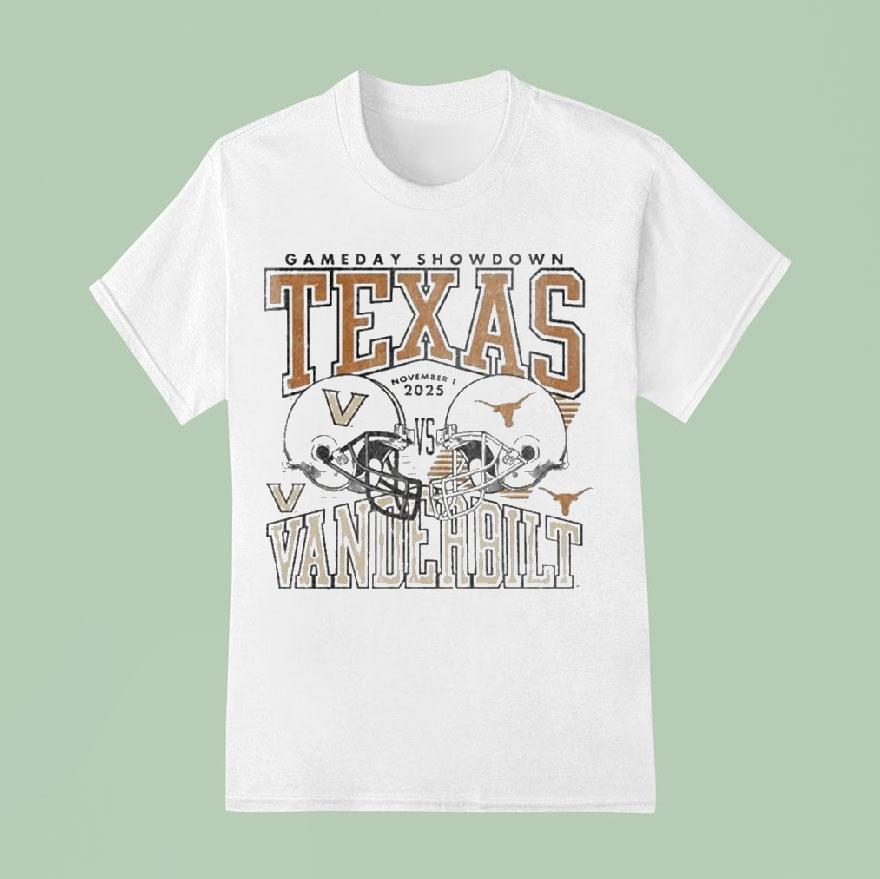 Texas Longhorns Vs Vanderbilt Commodores 2025 Gameday Showdown Shirt
