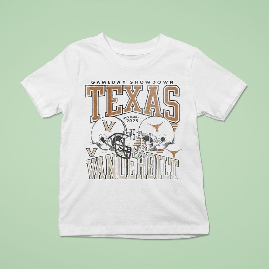Texas Longhorns Vs Vanderbilt Commodores 2025 Gameday Showdown Shirt