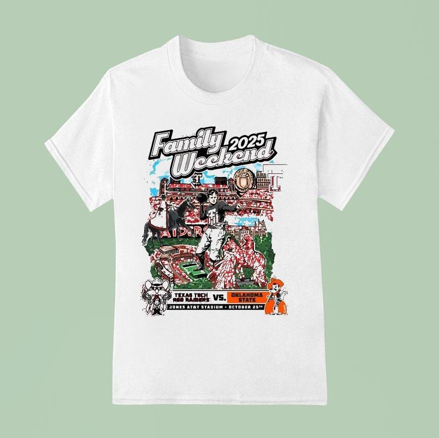 Texas Tech Red Raiders Vs. Oklahoma State Cowboys Wreck ‘em Tech Family Day Gameday Weekend 2025 Shirt