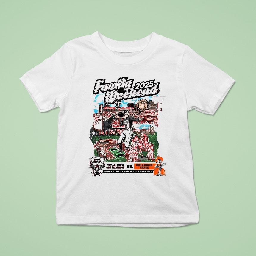 Texas Tech Red Raiders Vs. Oklahoma State Cowboys Wreck ‘em Tech Family Day Gameday Weekend 2025 Shirt