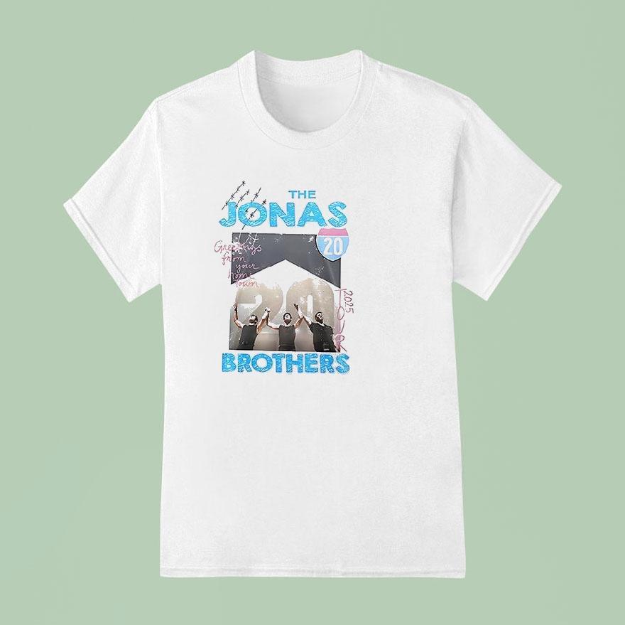 The Jonas Brothers Greetings From Your Hometown 2025 Tour 20 Signature Shirt