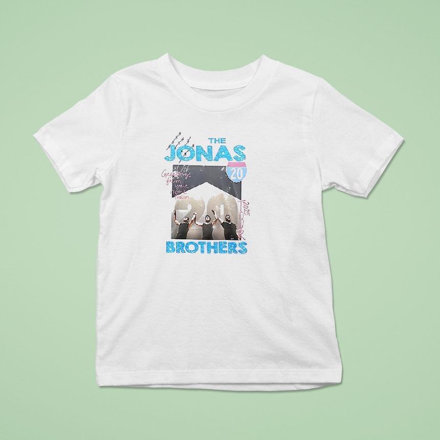 The Jonas Brothers Greetings From Your Hometown 2025 Tour 20 Signature Shirt