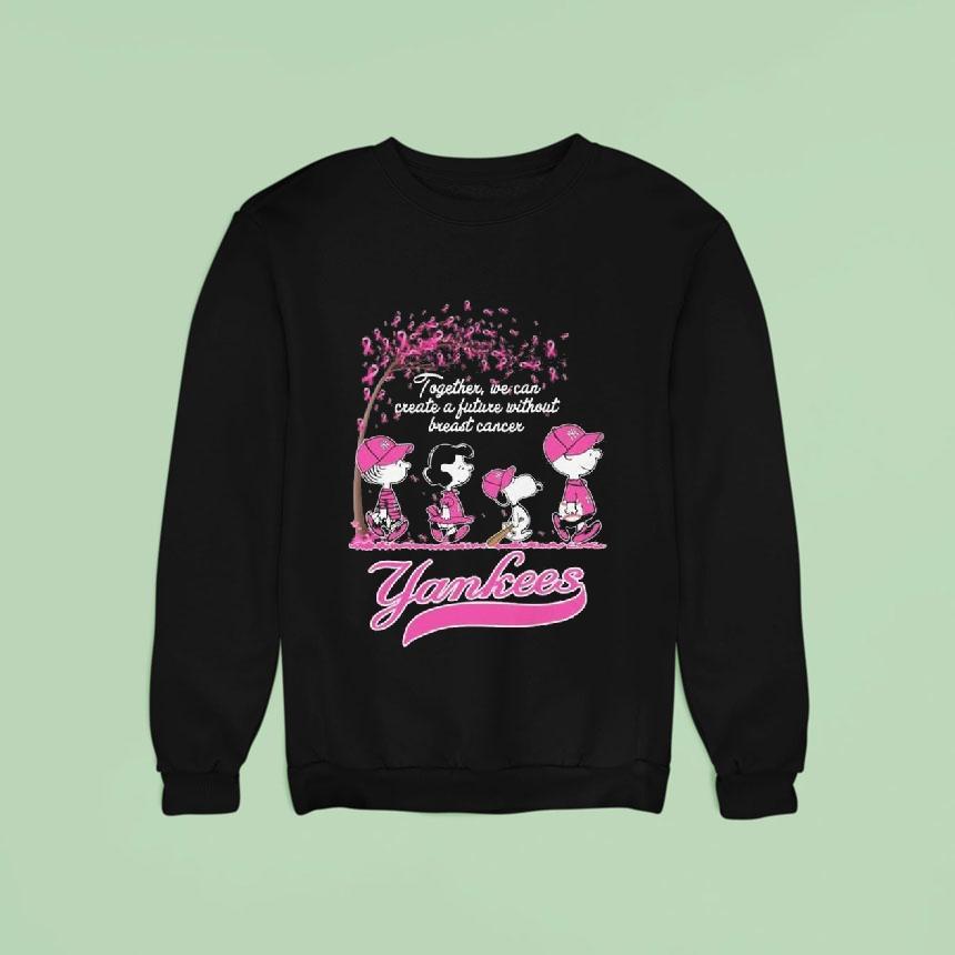 The Peanuts Walking New York Yankees Together We Can Create A Future Without Breast Cancer 2025 Shirt The Peanuts Walking New York Yankees Together We Can Create A Future Without Breast Cancer 2025 Shirt