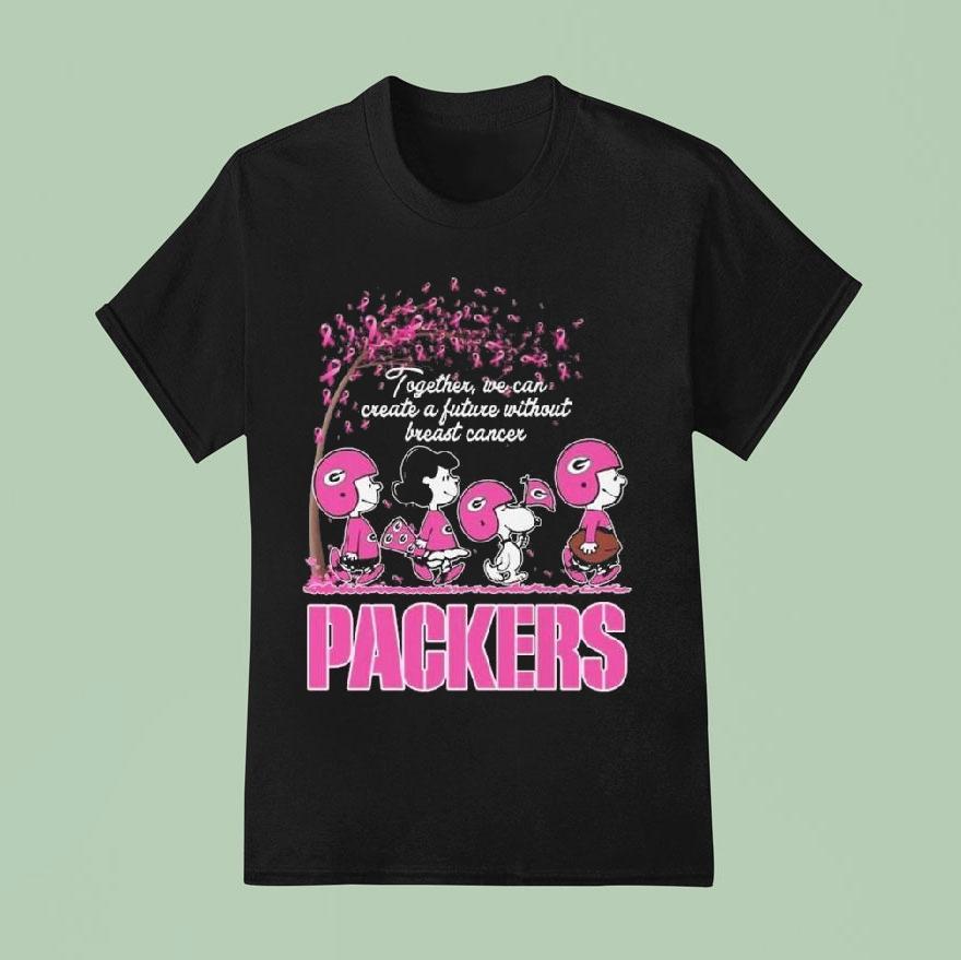 The Peanuts X Green Bay Packers Together We Can Create A Future Without Breast Cancer 2025 Shirt