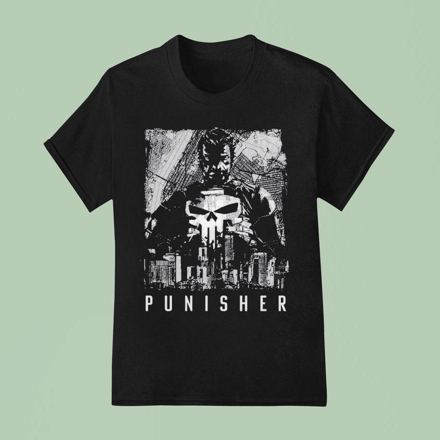 The Punisher Nyc Skyline Forge Shirt