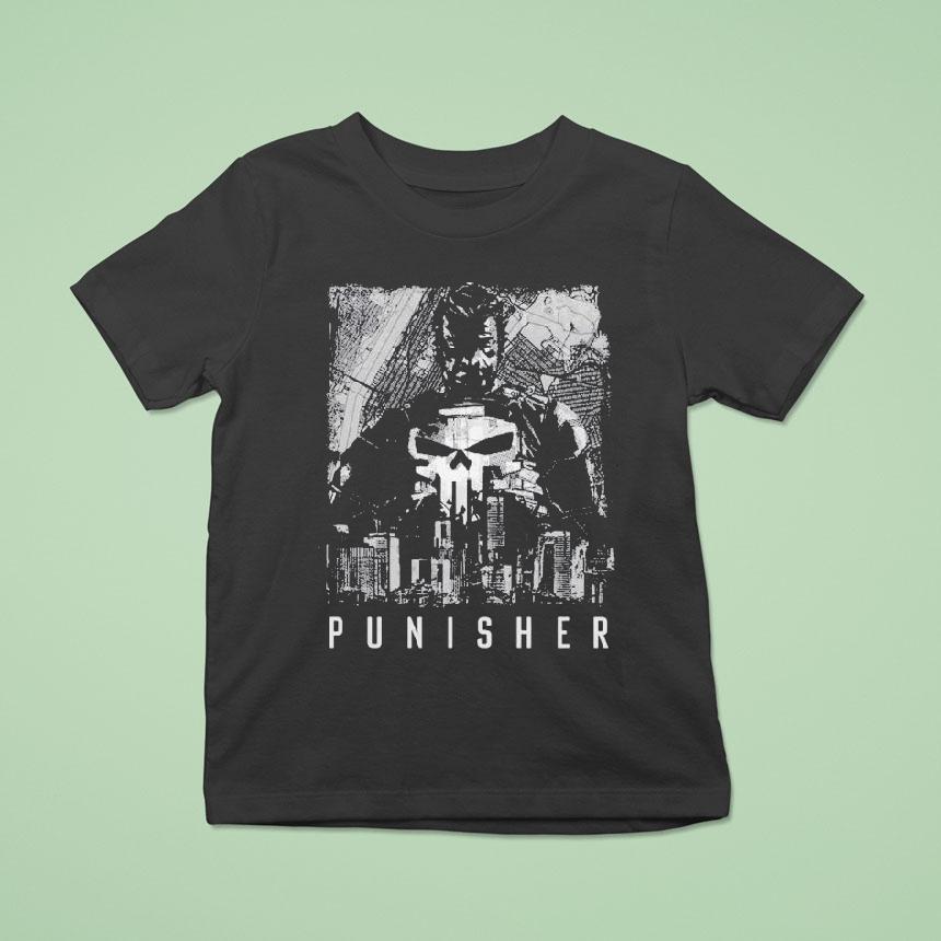 The Punisher Nyc Skyline Forge Shirt