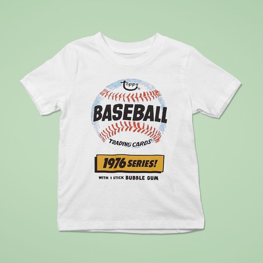 Topps Trading Cards 1976 Series With 1 Stick Bubble Gum Baseball Shirt