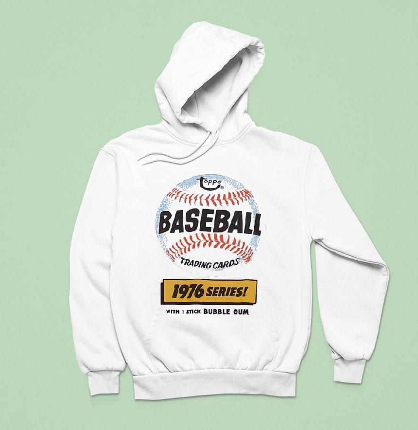 Topps Trading Cards 1976 Series With 1 Stick Bubble Gum Baseball Shirt Topps Trading Cards 1976 Series With 1 Stick Bubble Gum Baseball Shirt