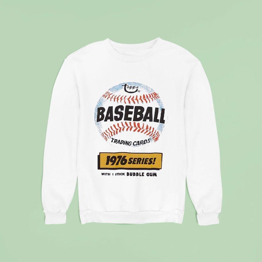 Topps Trading Cards 1976 Series With 1 Stick Bubble Gum Baseball Shirt Topps Trading Cards 1976 Series With 1 Stick Bubble Gum Baseball Shirt