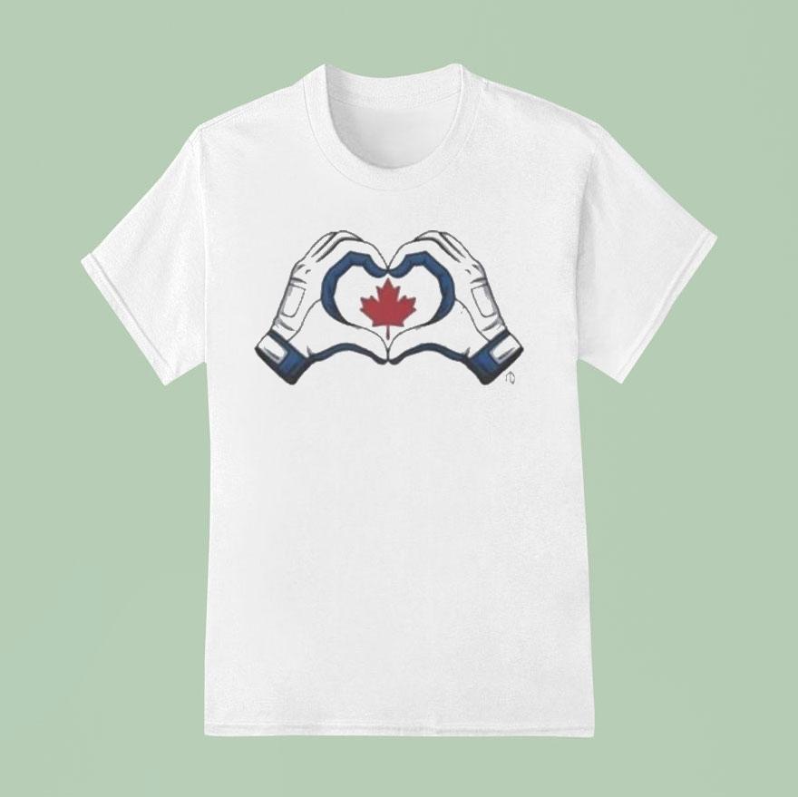 Toronto Blue Jays Canada Heart Hands Shirt