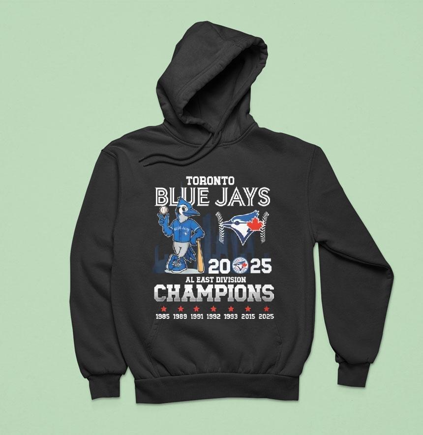 Toronto Blue Jays Mascot 2025 Al East Division Champions 1985-2025 Shirt Toronto Blue Jays Mascot 2025 Al East Division Champions 1985-2025 Shirt