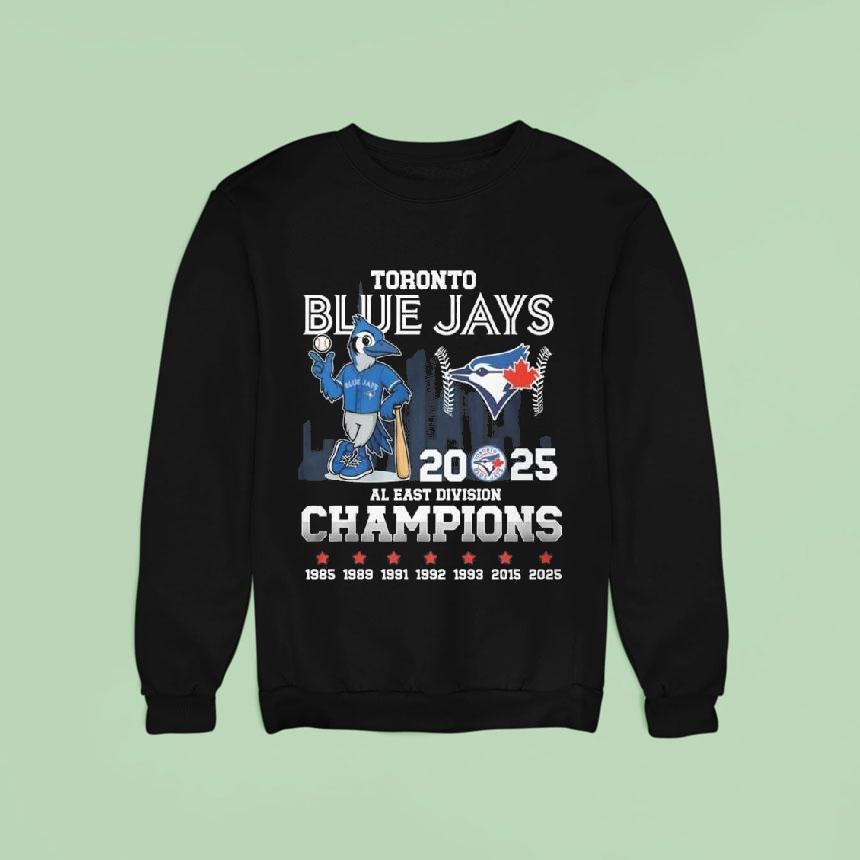Toronto Blue Jays Mascot 2025 Al East Division Champions 1985-2025 Shirt Toronto Blue Jays Mascot 2025 Al East Division Champions 1985-2025 Shirt