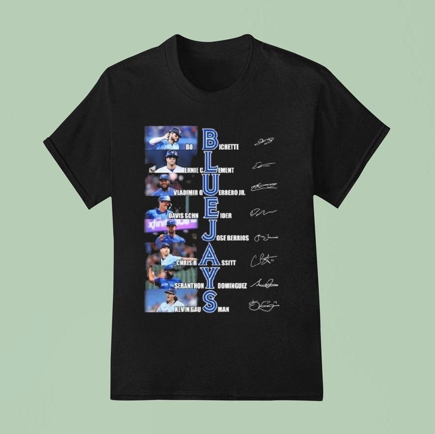 Toronto Blue Jays Name Players Signatures 2025 Shirt