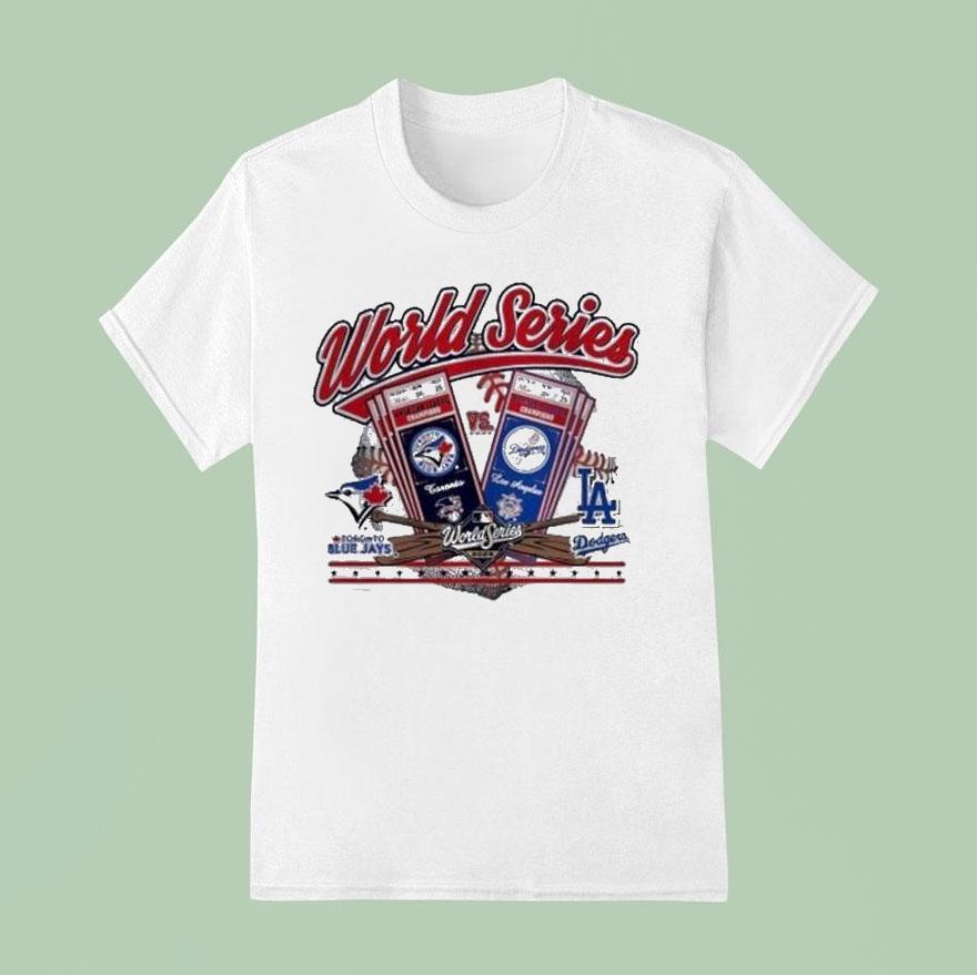Toronto Blue Jays Vs Los Angeles Dodgers 2025 World Series Ticket Shirt