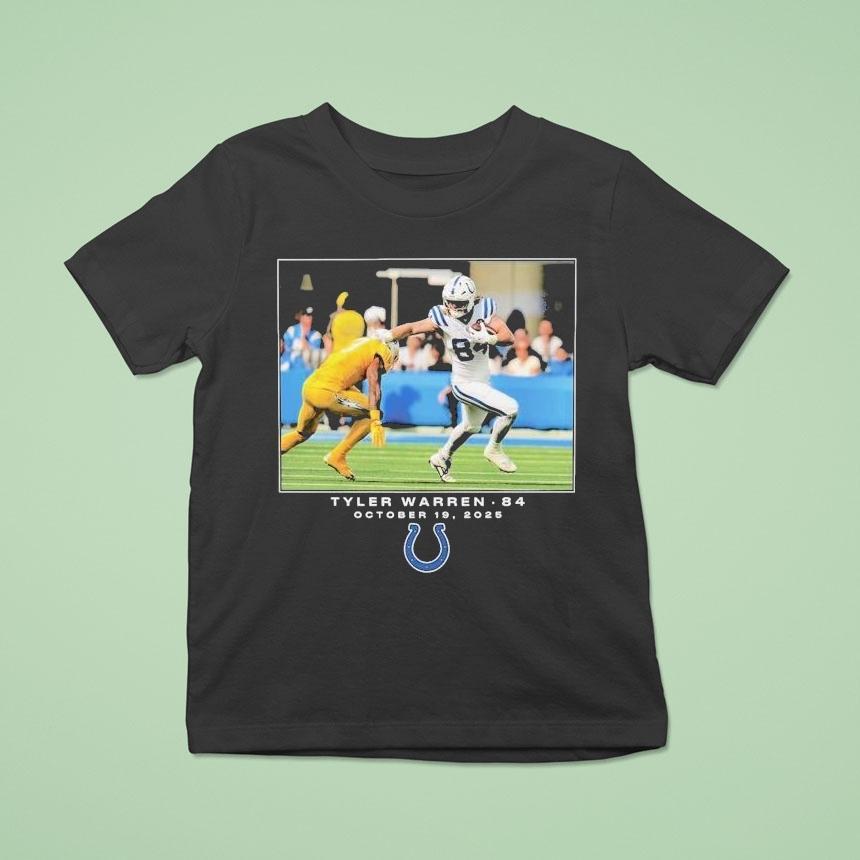 Tyler Warren Indianapolis Colts October 19 2025 Nfl Flash Features Week 7 Shirt