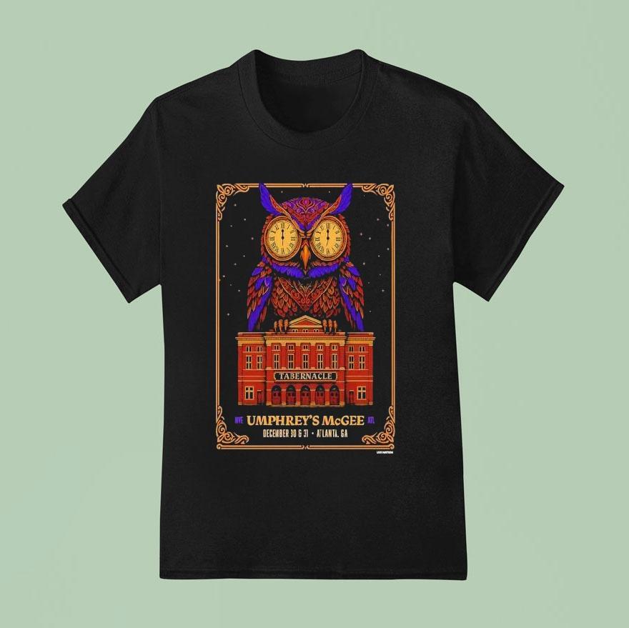 Umphrey’s Mcgee Dec 30-31 2025 Atlanta Owl Shirt