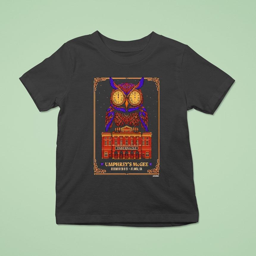 Umphrey’s Mcgee Dec 30-31 2025 Atlanta Owl Shirt