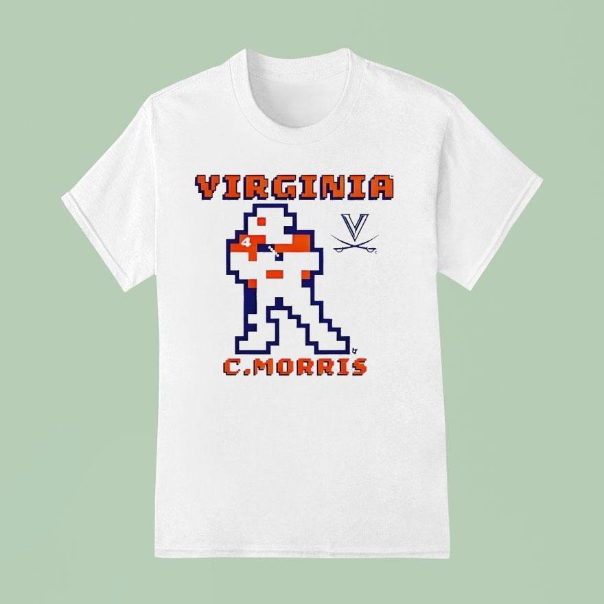 Virginia Cavaliers Chandler Morris Retro Baller Football Shirt