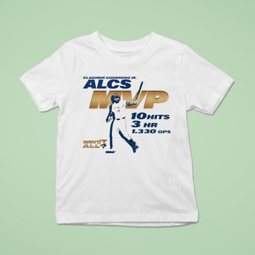 Vladimir Guerrero Jr. 10 Hits 3hr 1.330 Ops Alcs Mvp 2025 Toronto Blue Jays Shirt