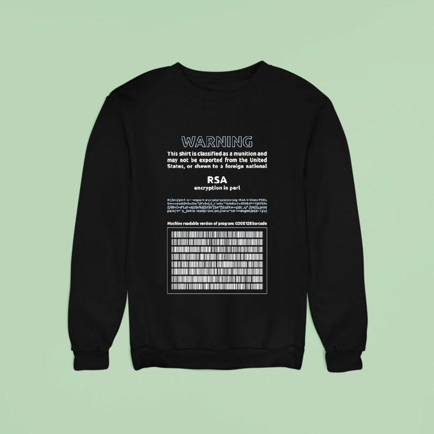 Warning Rsa Encryption In Perl Shirt Warning Rsa Encryption In Perl Shirt