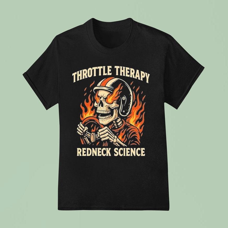 Westen Champlin Throttle Therapy Redneck Science Skeleton Shirt