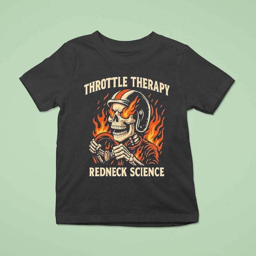 Westen Champlin Throttle Therapy Redneck Science Skeleton Shirt