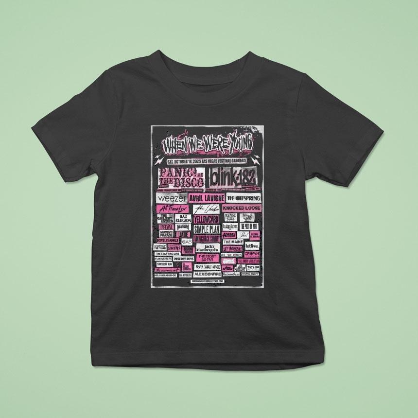 When We Were Young Festival Day 1 Lineup In Las Vegas Nv At Las Vegas Festival Grounds On October 18 2025 Shirt