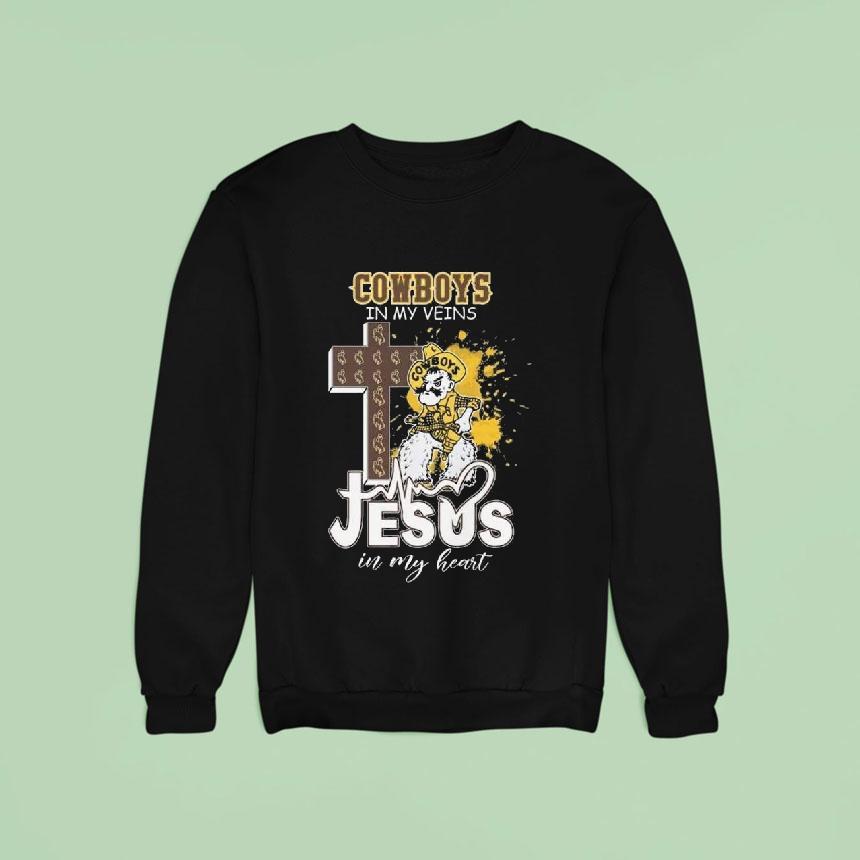 Wyoming Cowboys Mascot In My Veins Jesus In My Heart 2025 Shirt Wyoming Cowboys Mascot In My Veins Jesus In My Heart 2025 Shirt
