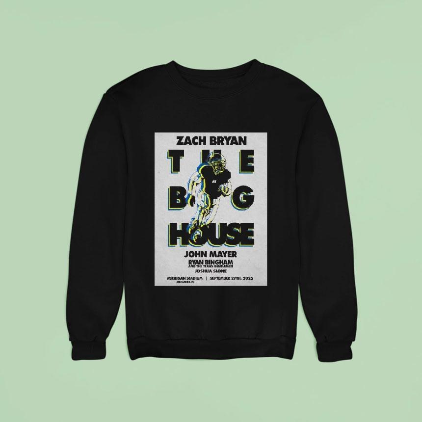 Zach Bryan September 27 2025 Michigan Stadium Ann Arbor Mi Shirt Zach Bryan September 27 2025 Michigan Stadium Ann Arbor Mi Shirt