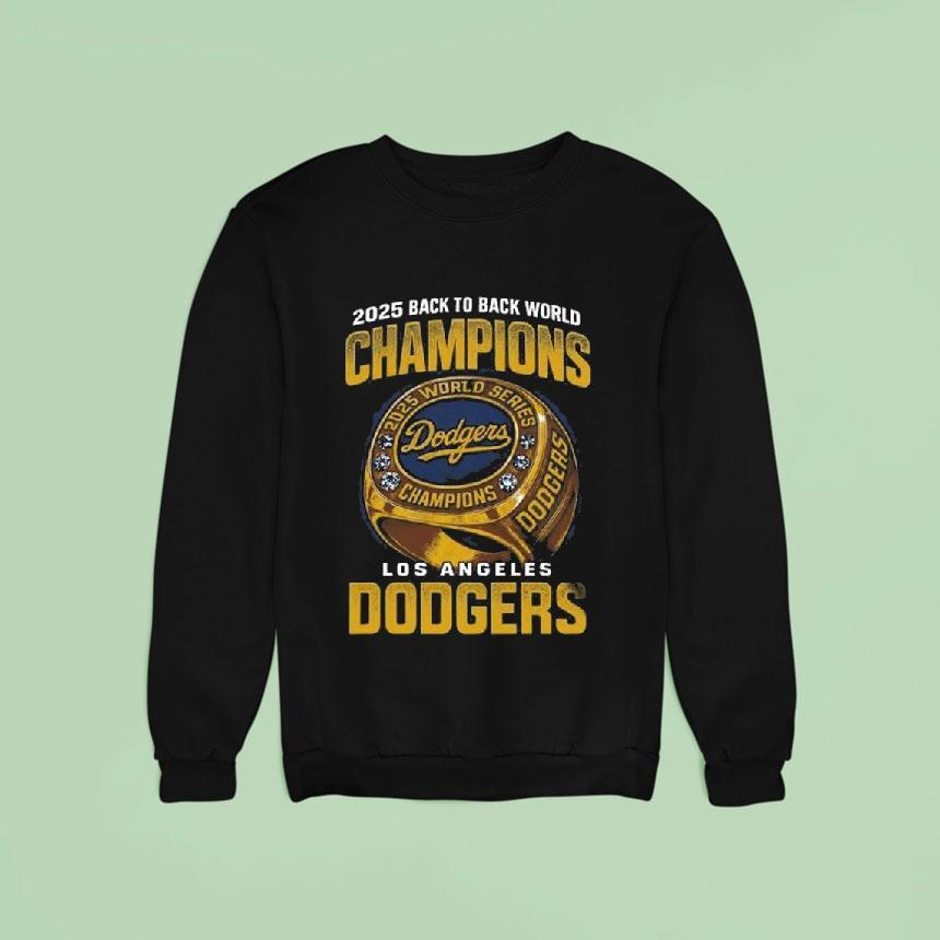 2025 Back To Back World Champions La Dodgers Ring Gold Shirt 2025 Back To Back World Champions La Dodgers Ring Gold Shirt