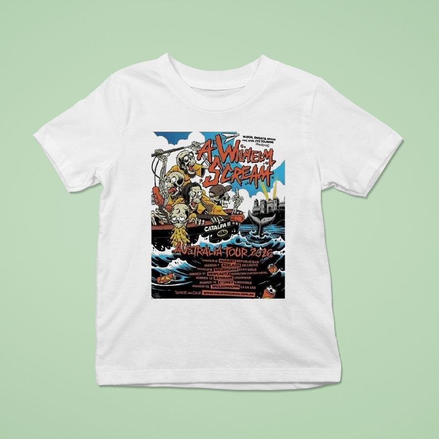 A Wilhelm Scream Australia Tour 2026 Shirt