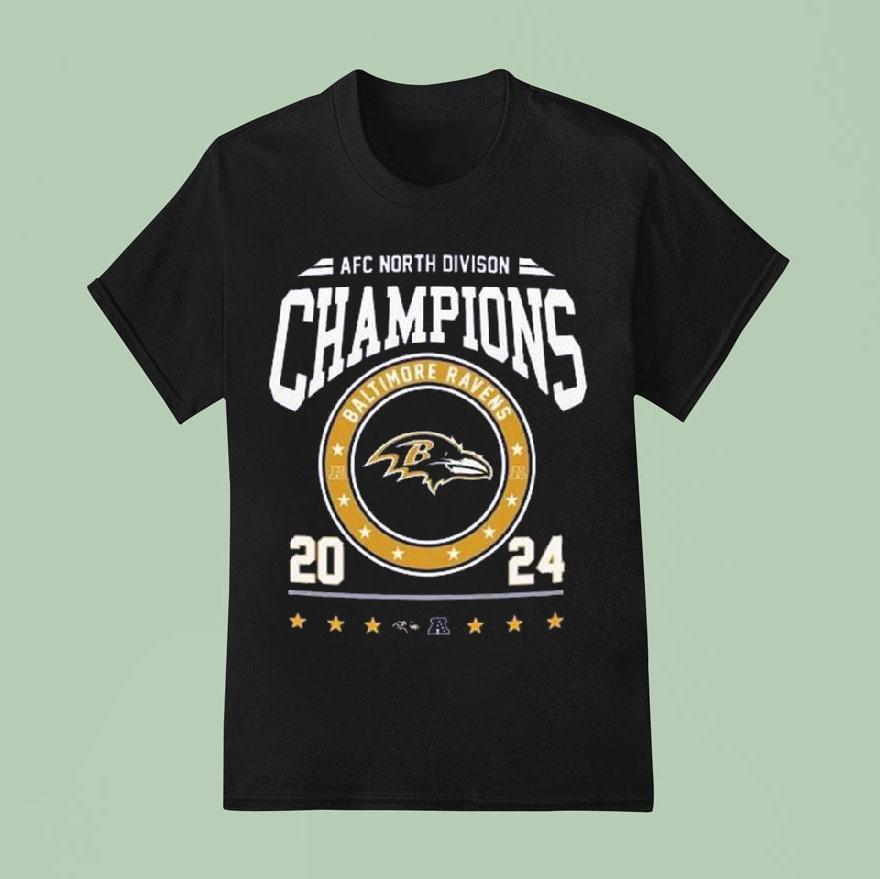Afc North Division Champions 2024 Baltimore Ravens Shirt