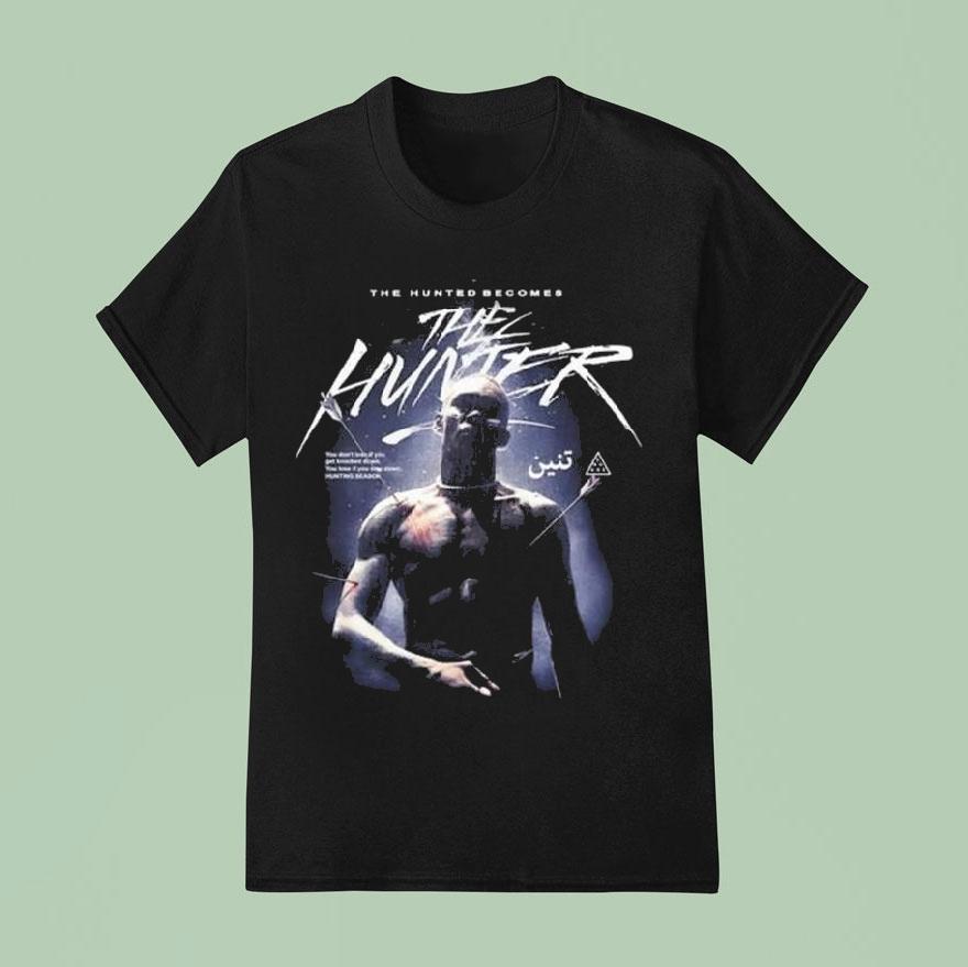 Alexander Volkanovski Wearing The Hunted Becomes The Hunter Shirt