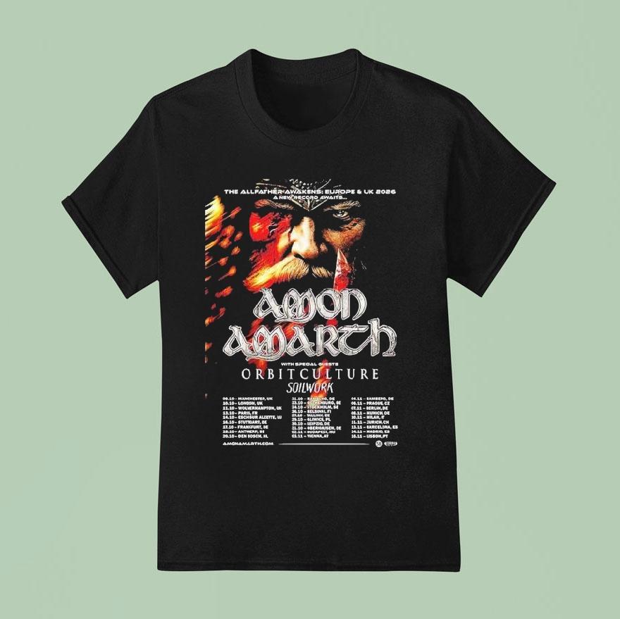 Amon Amarth The Allfather Awakens Europe And Uk 2026 Tour Dates Awaits Shirt