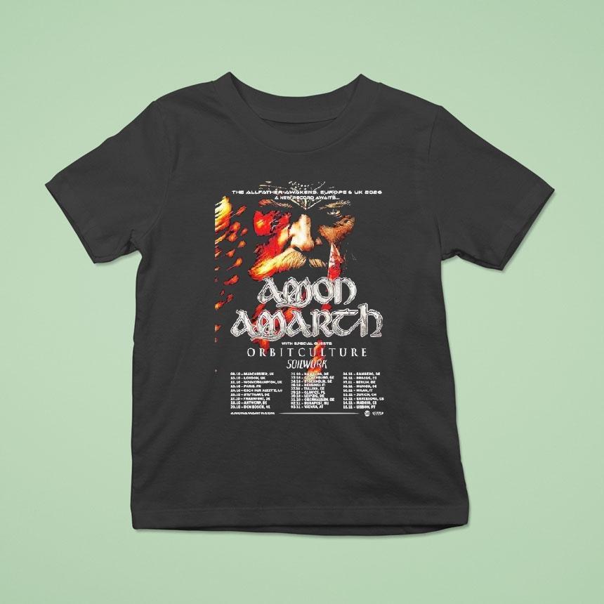 Amon Amarth The Allfather Awakens Europe And Uk 2026 Tour Dates Awaits Shirt
