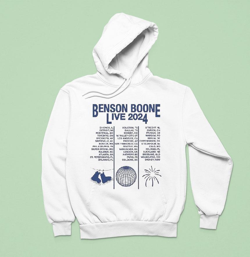 Benson Boone Live World Tour 2024 Shirt Benson Boone Live World Tour 2024 Shirt
