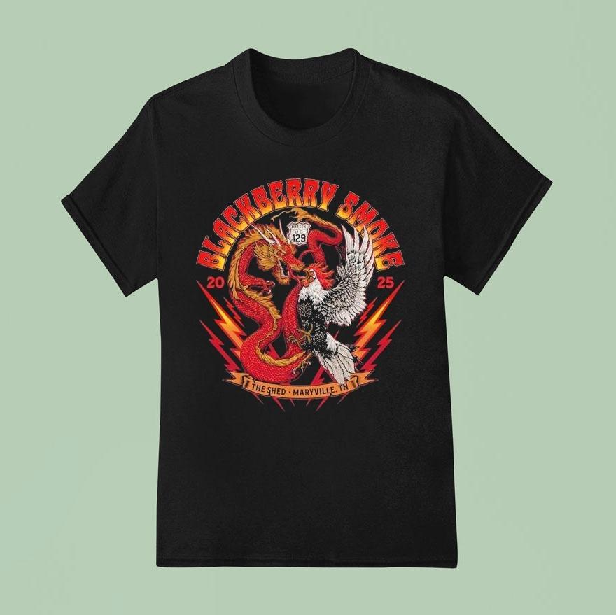Blackberry Smoke May 15-17, 2025 The Shed Concert Series, Maryville, Tn Dragon Rooster Shirt